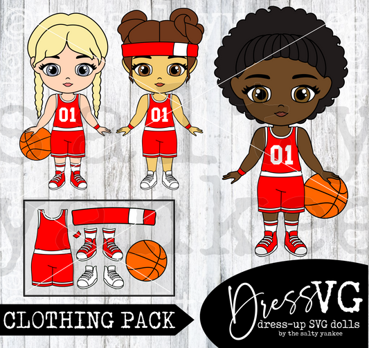 DressVG Clothing Pack - Basketball -  SVG File Download