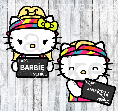 Cute Kitty Doll Movie Couple SVG and PNG File Download