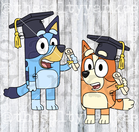 Graduation Dog Sisters SVG and PNG File Download
