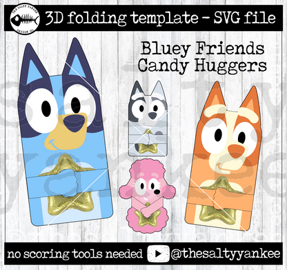 Dog Sisters and Friends Candy Huggers - SVG File Download