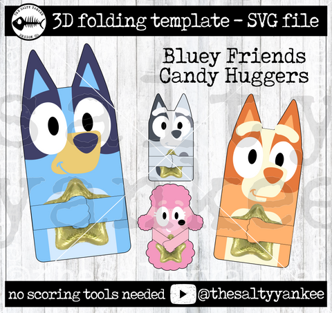 Dog Sisters and Friends Candy Huggers - SVG File Download