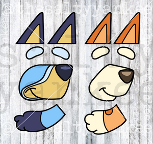 Dog Sisters Ears Noses Eyebrows Tails SVG and PNG File Download