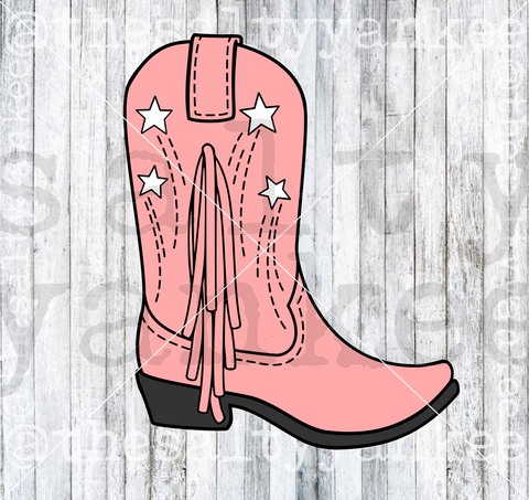 Cowgirl Boot with Fringe SVG and PNG File Download