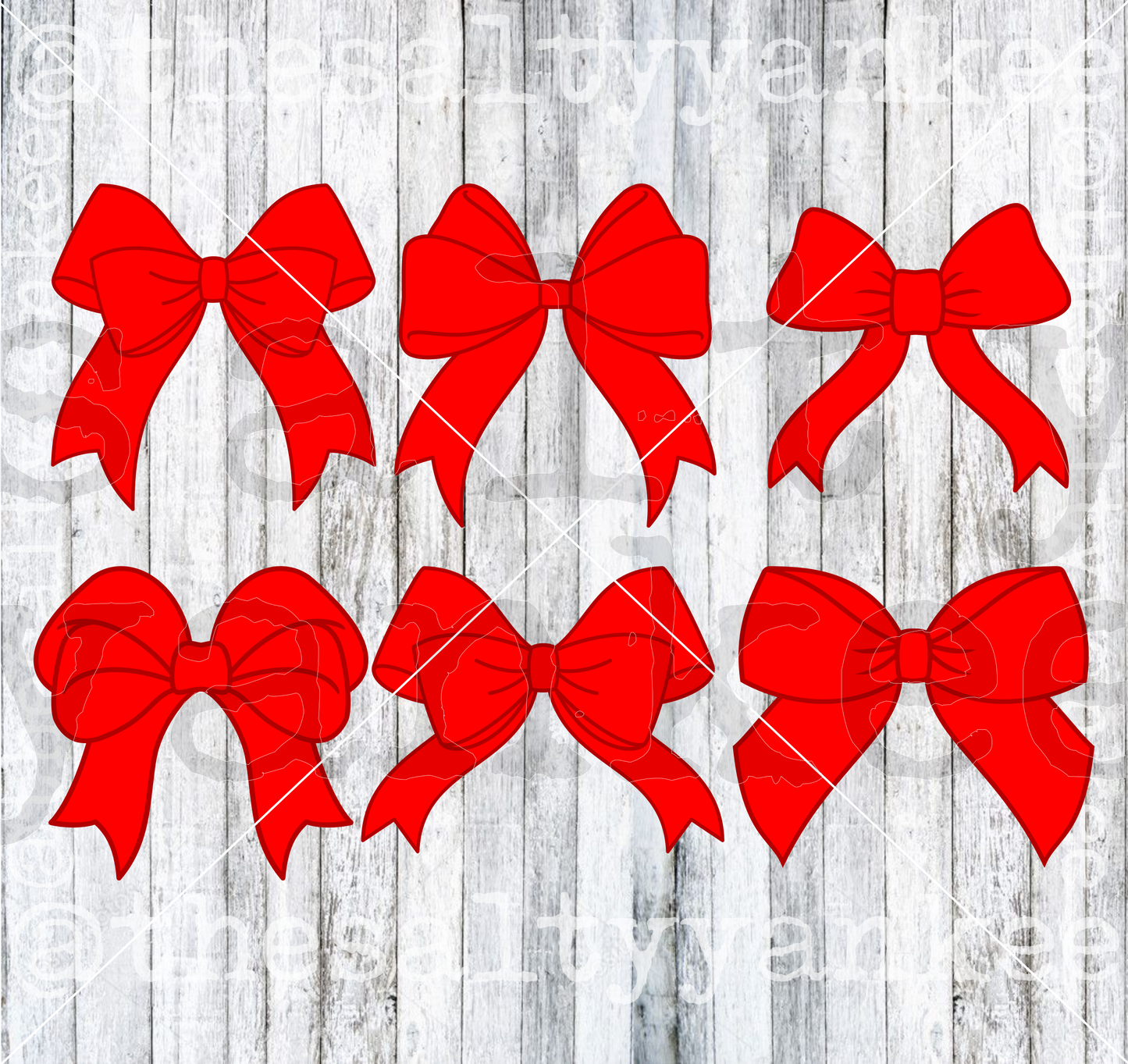 Christmas Bows Bundle SVG and PNG File Download