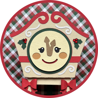 Hickory Dickory Holiday Clock Template - SVG File Download