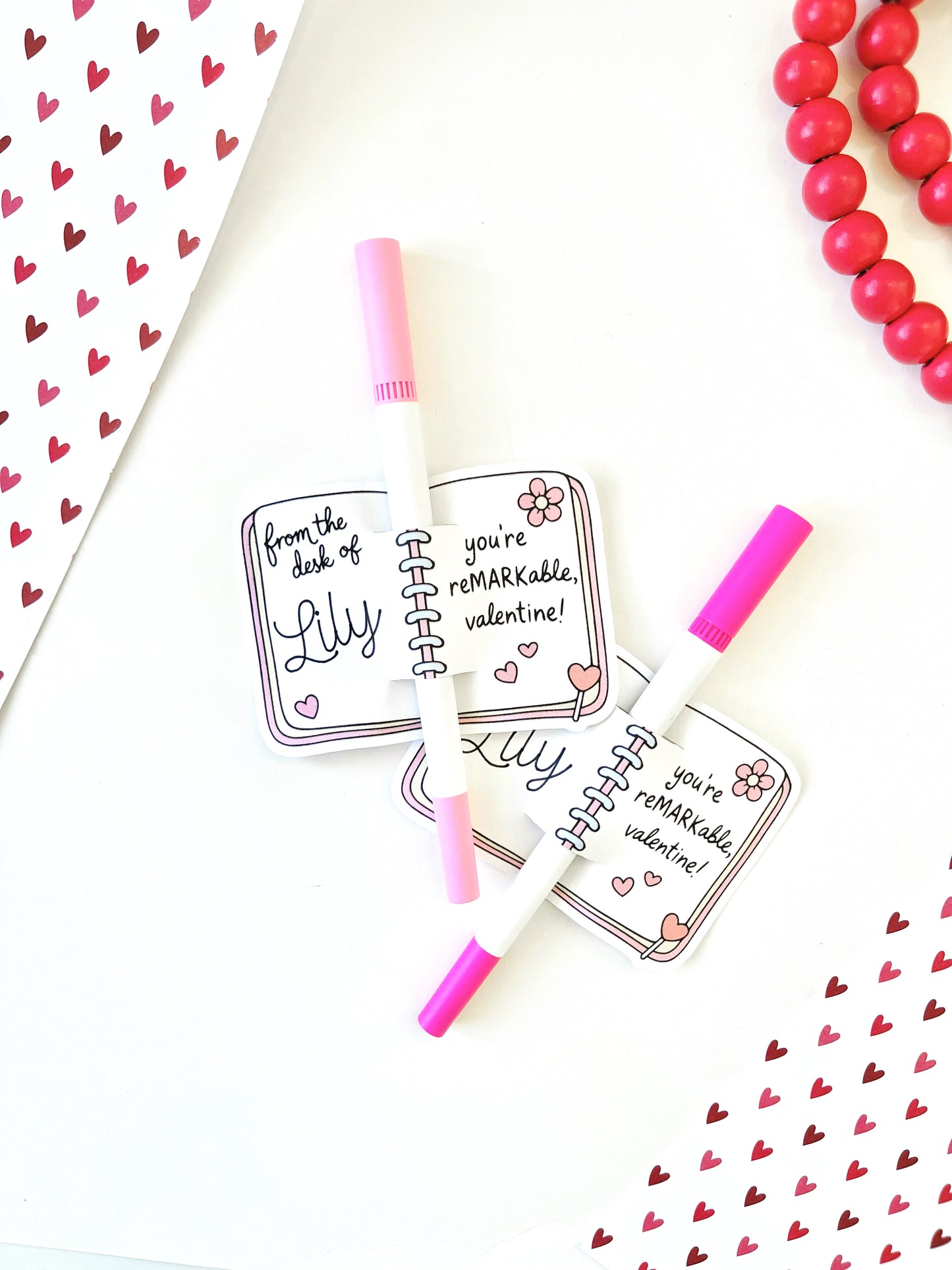 Printable Diary Notebook Valentines Printable Template - PDF and PNG File Download