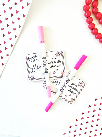 Printable Diary Notebook Valentines Printable Template - PDF and PNG File Download