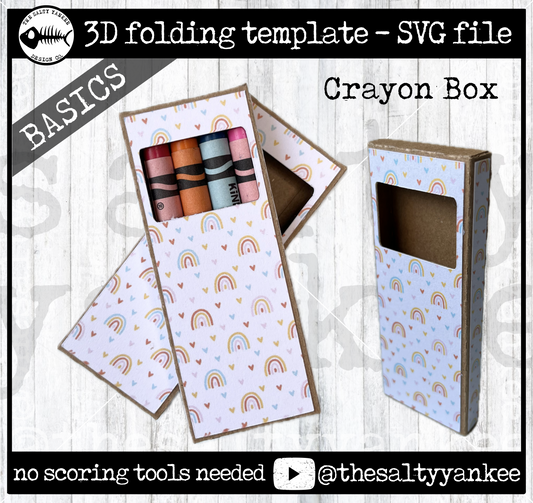 SY Basics Crayon Box Template- SVG File Download