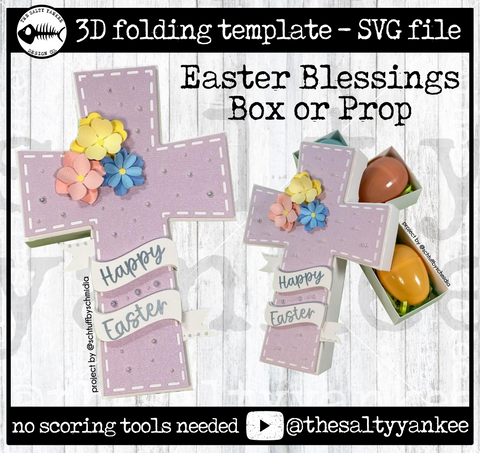 Easter Blessings Box or Prop - SVG File Download