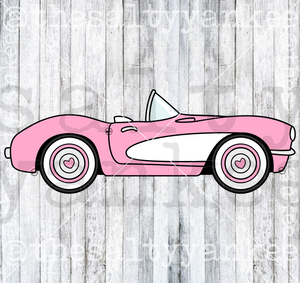 Diva Pink Sports Car SVG and PNG File Download
