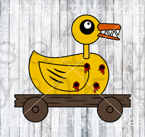 Scary Duck Toy Layered SVG and PNG File Download