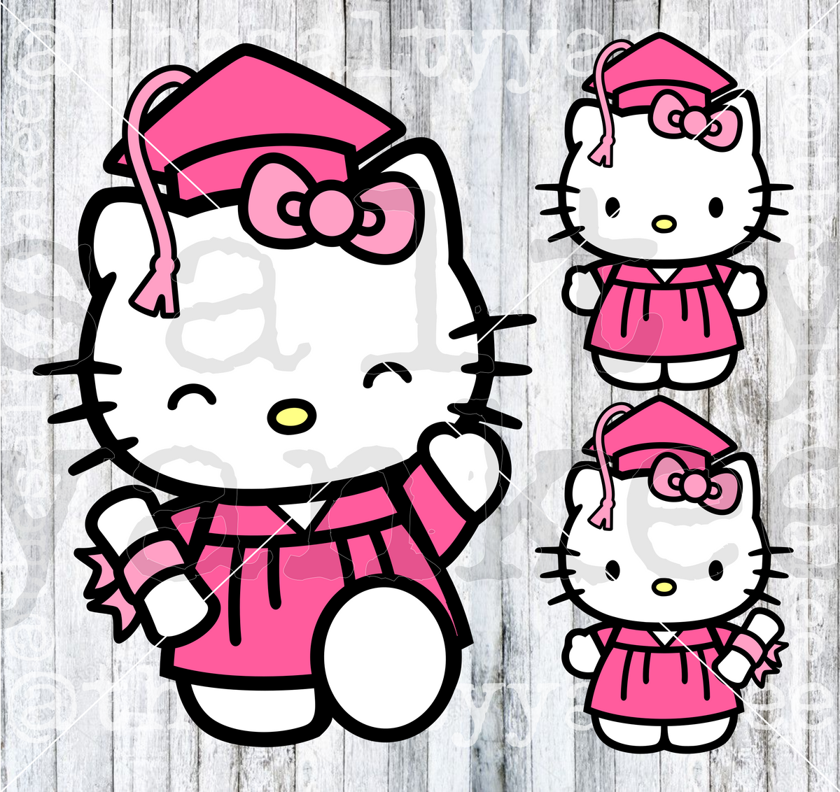 Cute Kitty Graduation SVG and PNG File Download The Salty Yankee