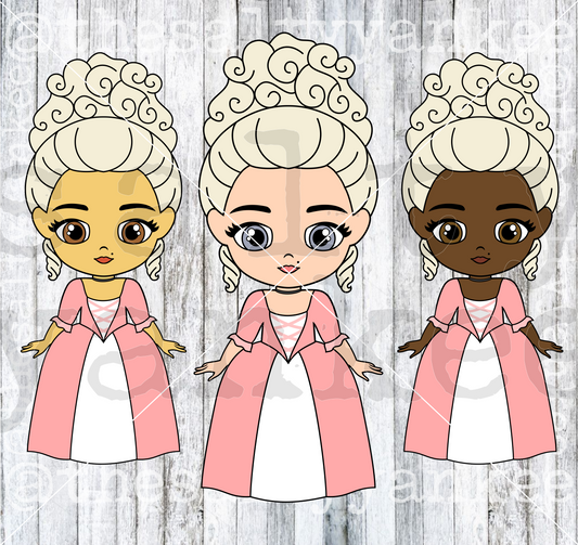 SY Dolls Renaissance Girl SVG and PNG File Download