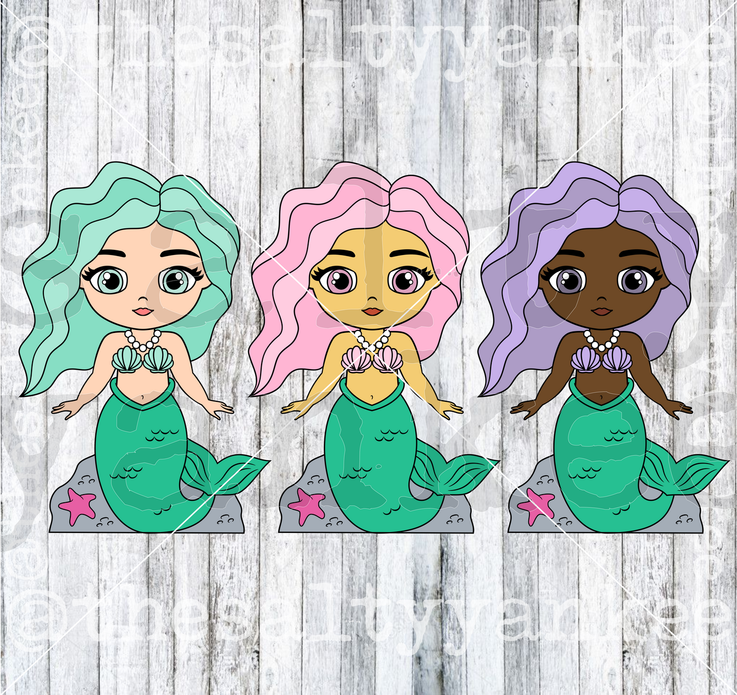 SY Dolls Mermaid Customizable SVG and PNG File Download