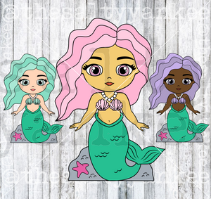 SY Dolls Mermaid Customizable SVG and PNG File Download