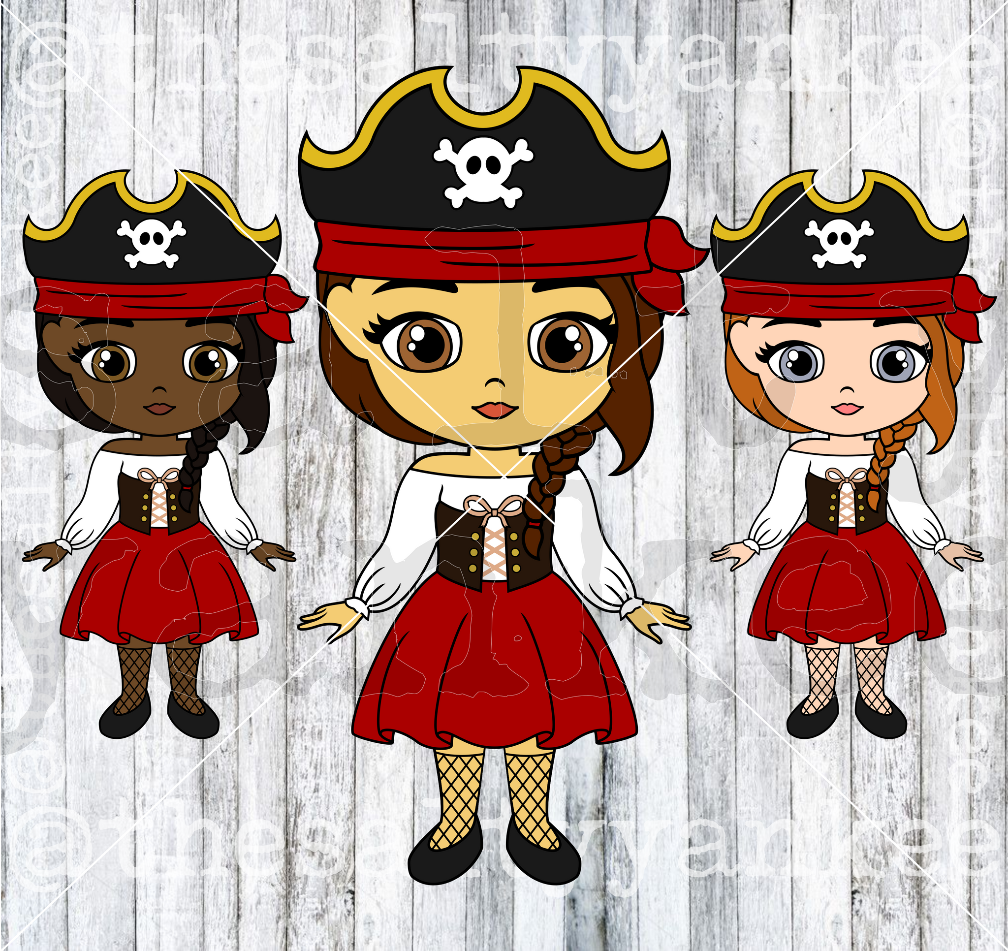 SY Dolls Pirate Customizable SVG and PNG File Download
