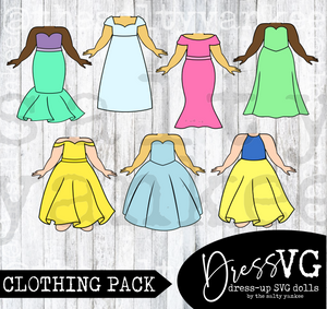 DressVG Clothing Pack - Dresses -  SVG File Download