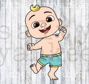 JJ in Beach Swim Suit SVG and PNG File Download