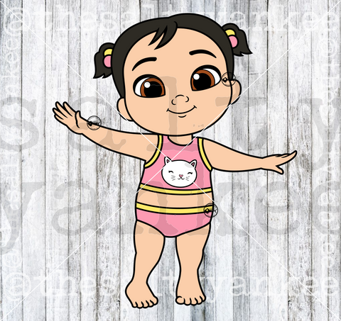 CeCe in Beach Swim Suit SVG and PNG File Download