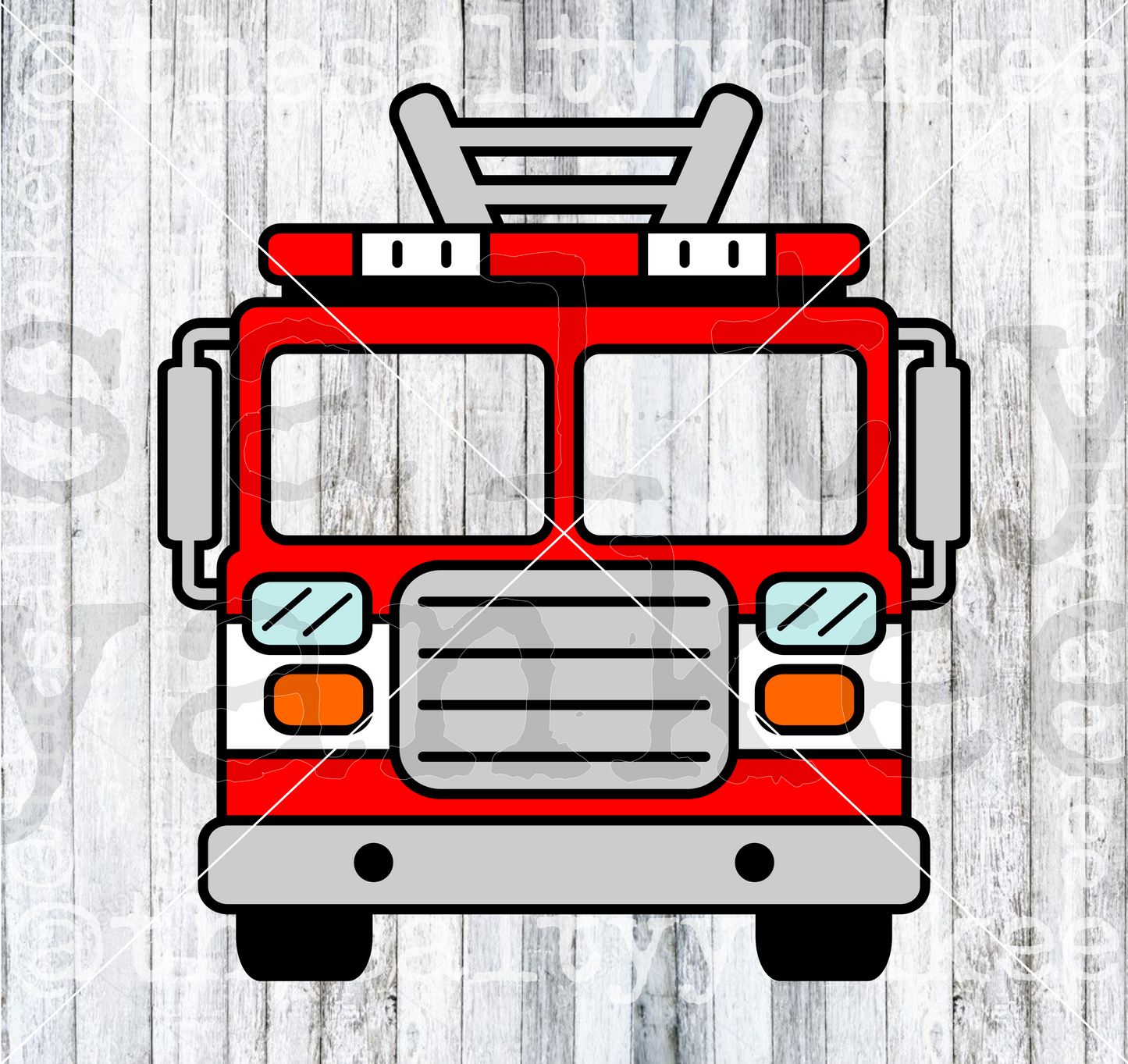 Fire Truck SVG and PNG File Download