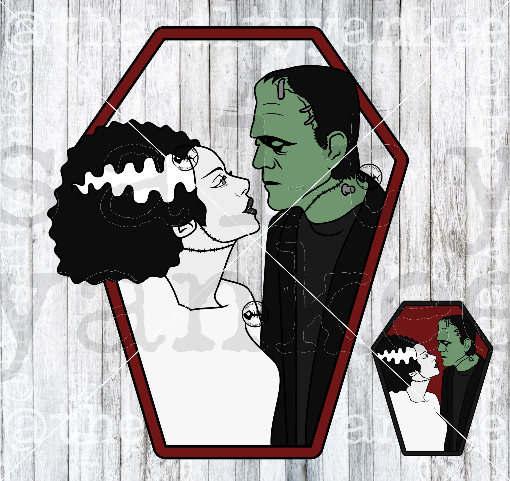 Horror Monster and Bride SVG and PNG File Download