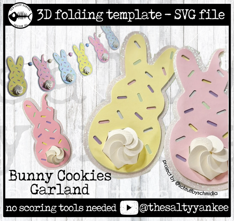 Bunny Cookies Garland - SVG File Download