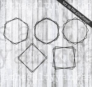 Geometric Borders Hex Svg And Png File Download Downloads