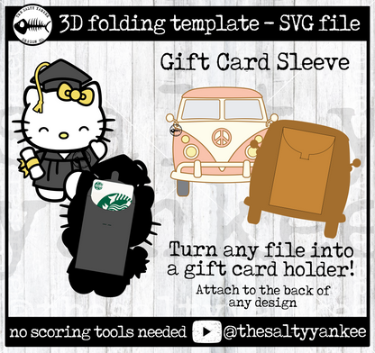 gift card sleeve template thin dies Free Printable Gift Card Holder