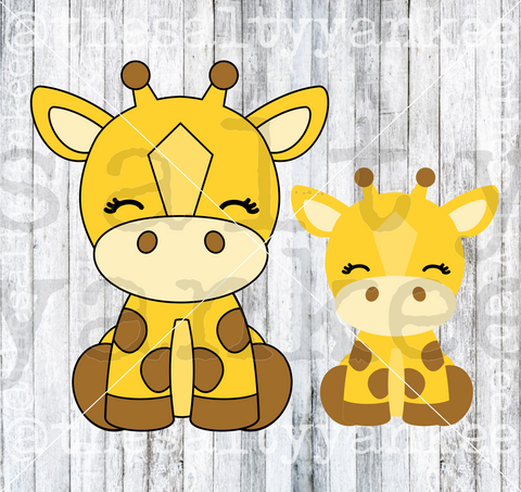 Baby Giraffe SVG and PNG File Download