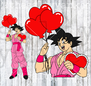 Anime Warrior Valentine SVG and PNG File Download