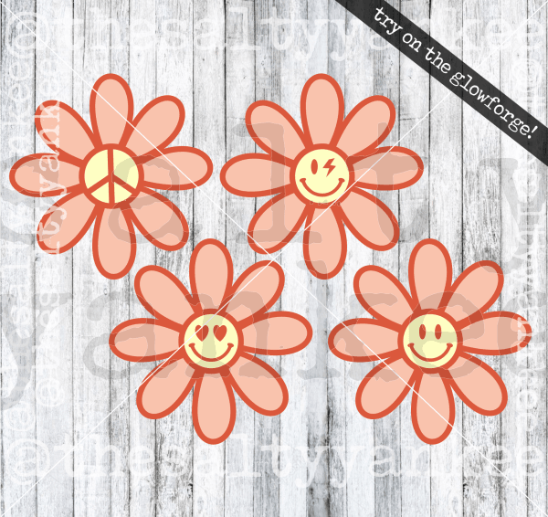 Groovy Daisies SVG and PNG File Download – The Salty Yankee