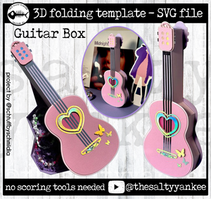 Butterfly Guitar Box- SVG File Download