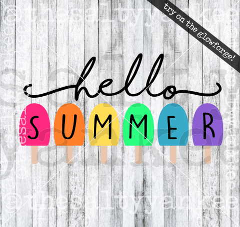 Hello Summer Popsicles Svg And Png File Download Downloads