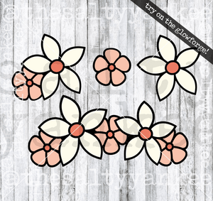 Hippie Flowers Svg And Png File Download Downloads