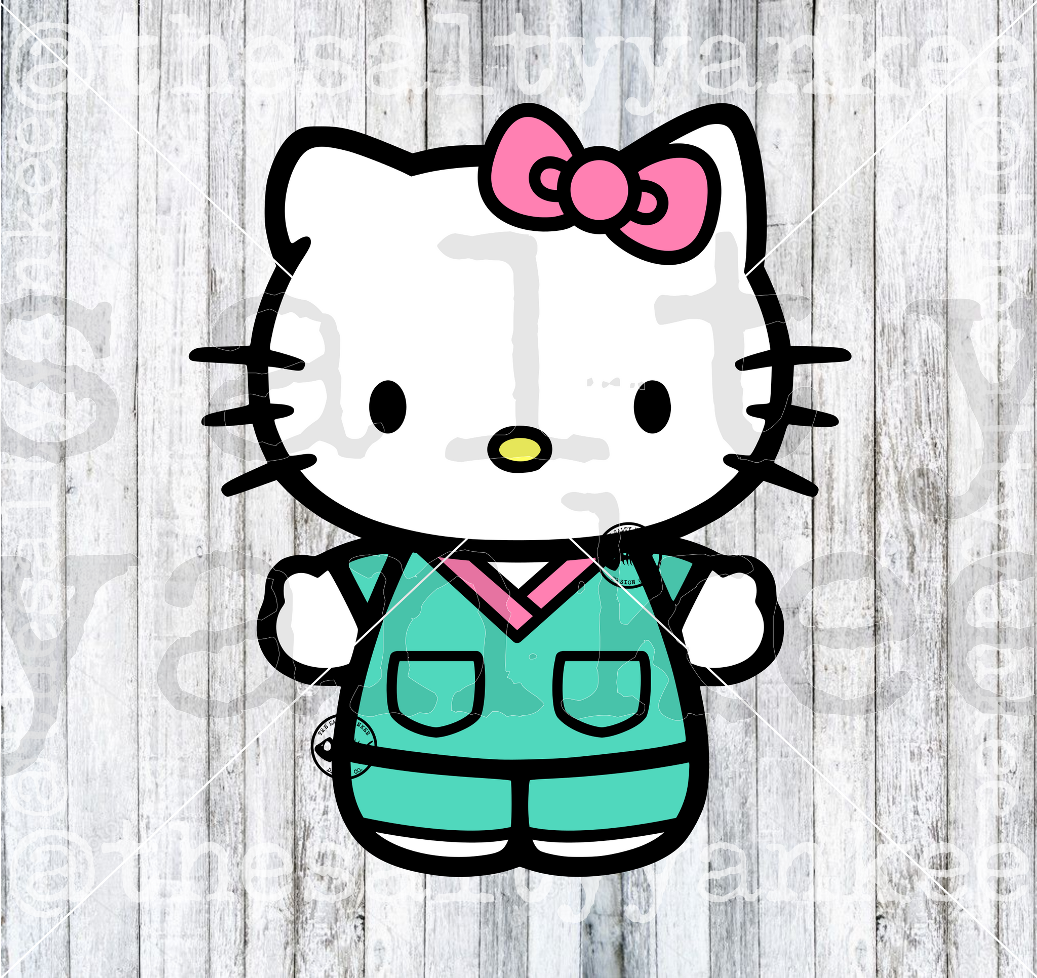 Cute Kitty Doctor Nurse RN Medical SVG and PNG File Download