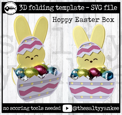Hoppy Easter Box Template- SVG File Download