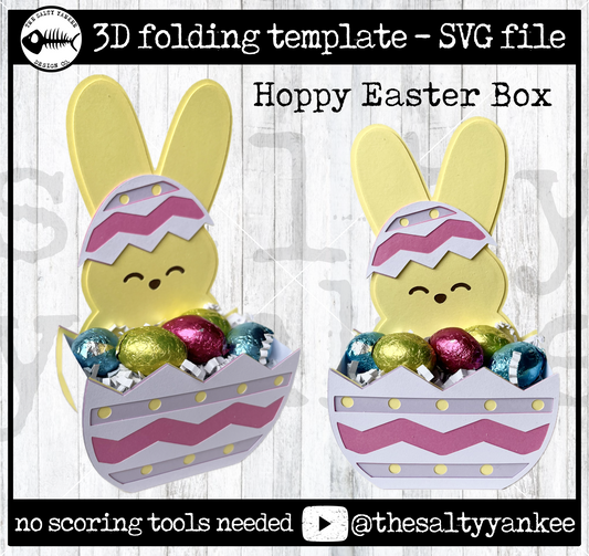 Hoppy Easter Box Template- SVG File Download