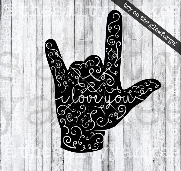 I Love You Asl Sign Language Svg And Png File Download Downloads