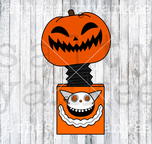 Spooky Jack in the Box Layered SVG and PNG File Download