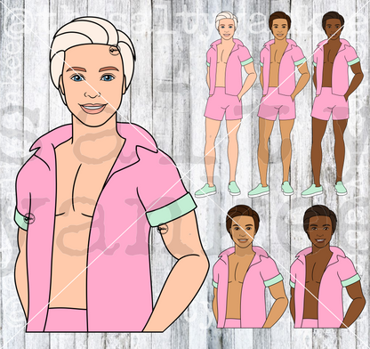 Toy Doll Boy and Friends SVG and PNG File Download