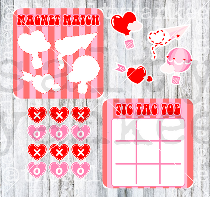 Magnetic Valentines Template SVG and PNG File Download