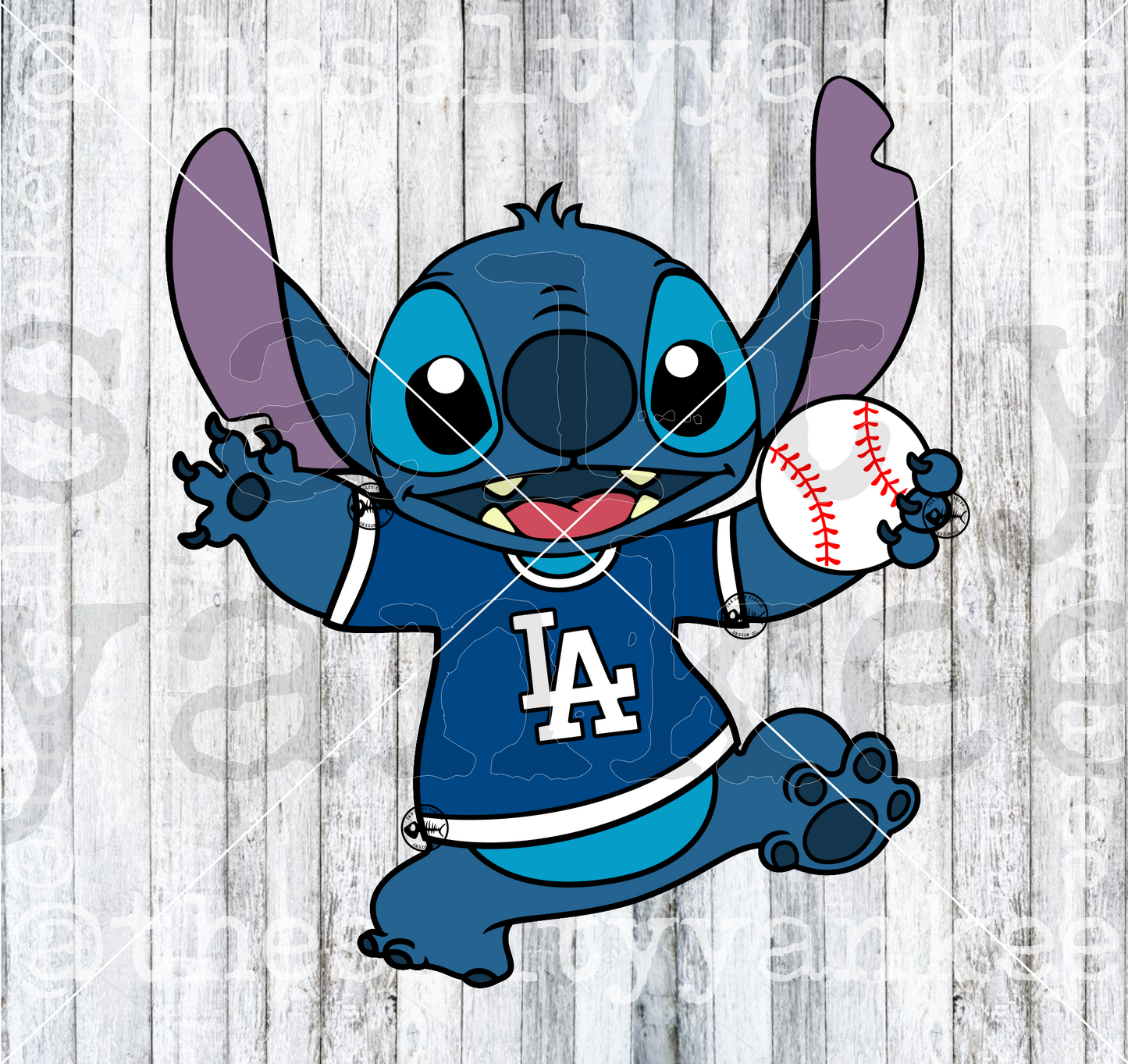 Blue Alien in Team Baseball Jersey SVG and PNG File Download