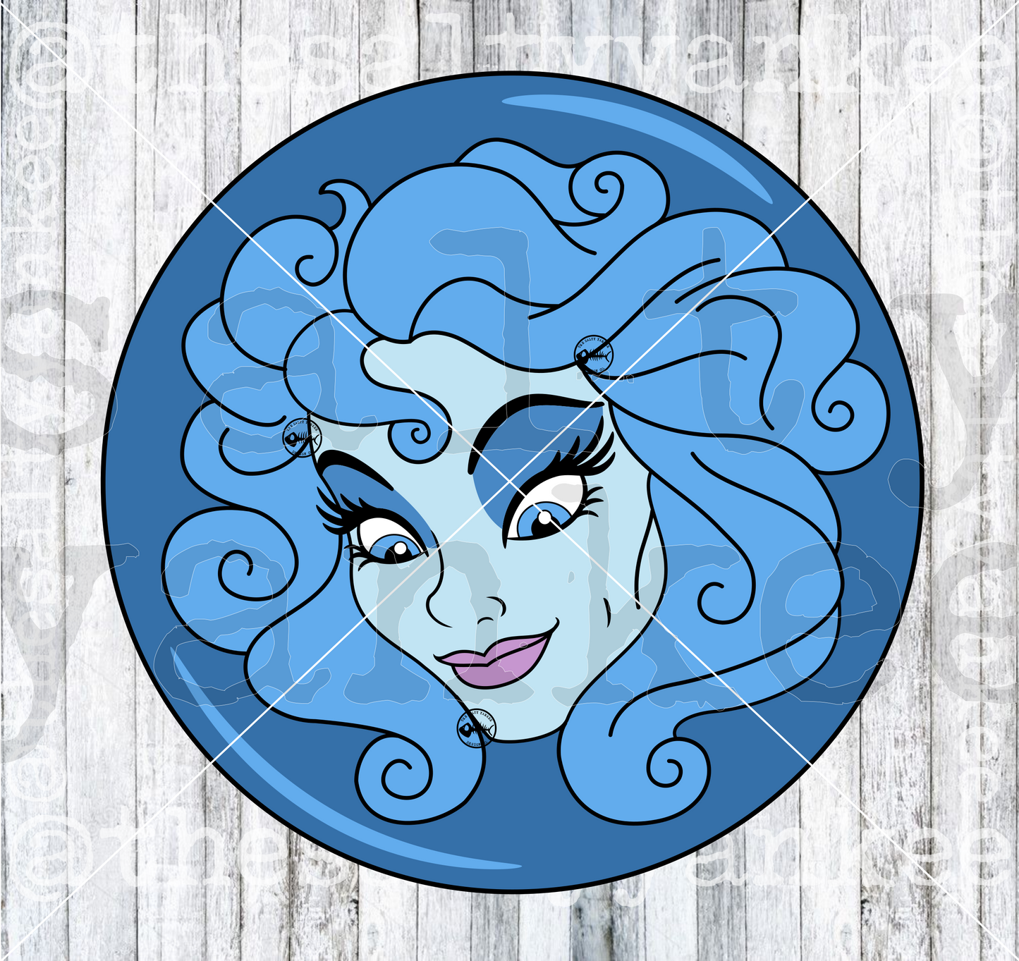 Madame in Crystal Ball SVG and PNG File Download