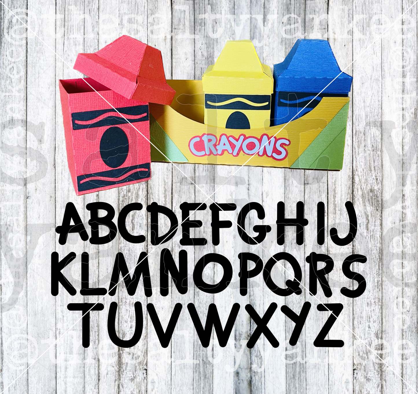 Crayons Style Alphabet SVG and PNG File Download