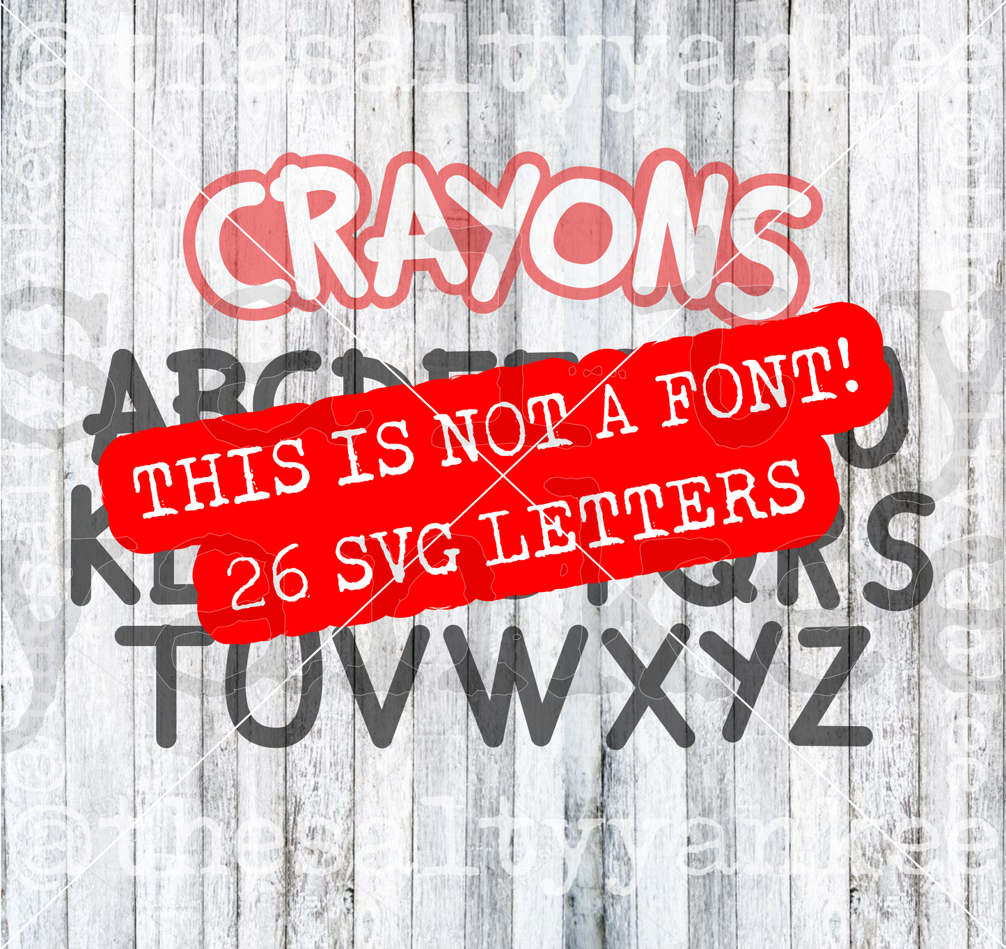 Crayons Style Alphabet SVG and PNG File Download