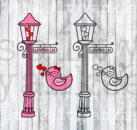 Love Bird Lovers Lane SVG and PNG File Download