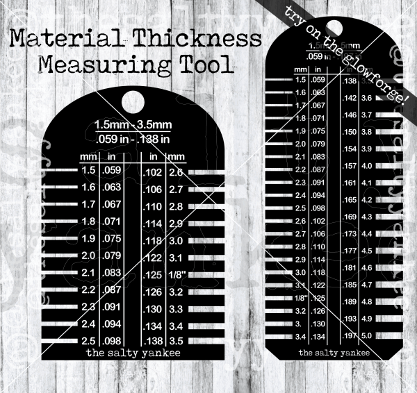 Material Thickness Measuring Tool For Laser Cutter Svg File Download Downloads