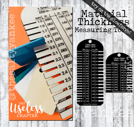 Material Thickness Measuring Tool For Laser Cutter Svg File Download Downloads