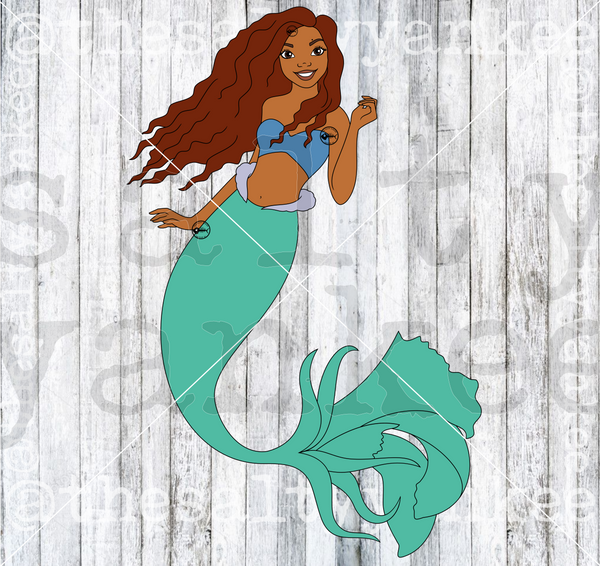 Mermaid Princess SVG and PNG File Download