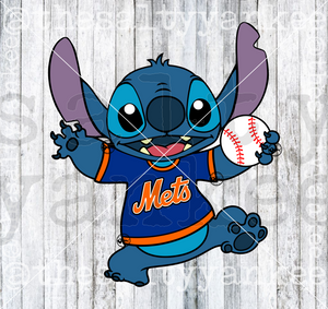 Blue Alien in Team Baseball Jersey SVG and PNG File Download